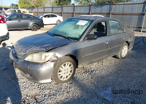 2005 Honda Civic Lx from USA, damaged, VIN 2HGES16655H529790